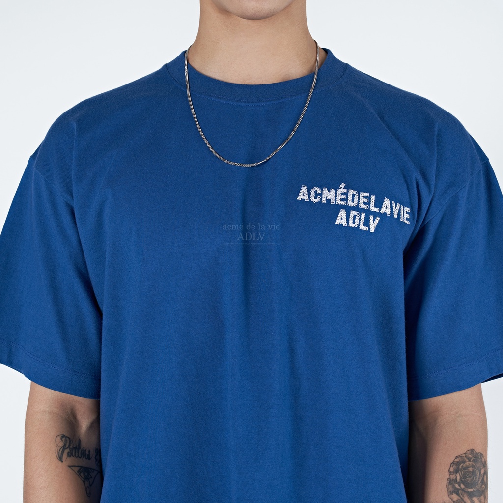 Áo Thun ADLV Stitch Embroidered màu Xanh dương Unisex