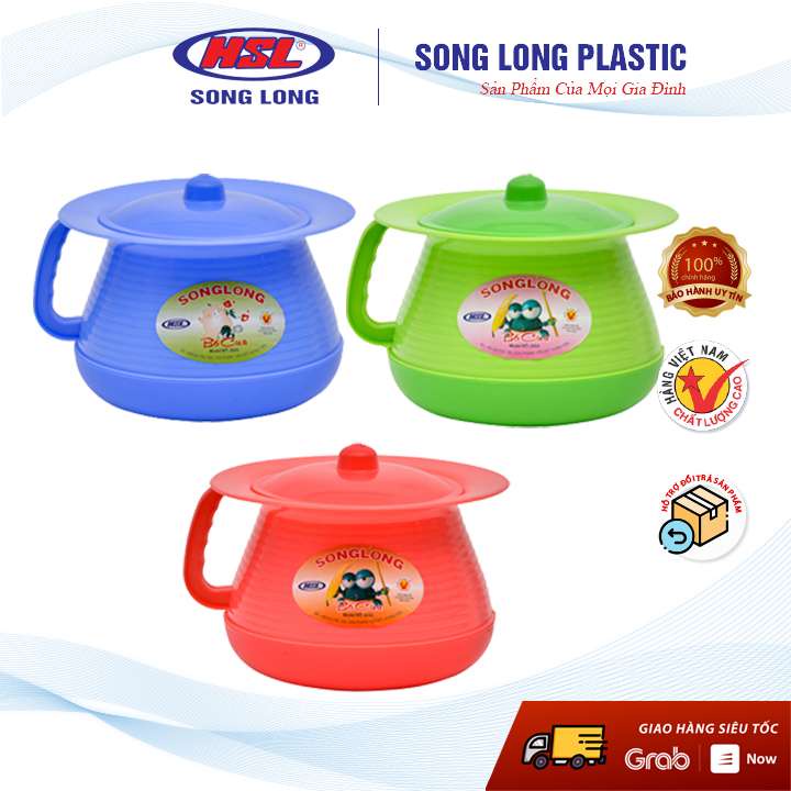 Bô vệ sinh trẻ em tròn có nắp đậy nhựa Song Long Plastic