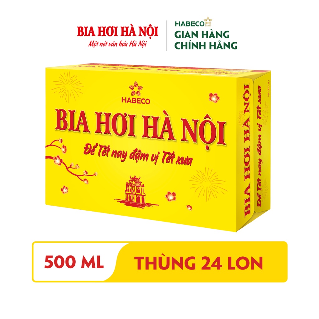 COMBO 2 Thùng 24 lon Bia Hơi Hà Nội – HABECO (500ml/lon)