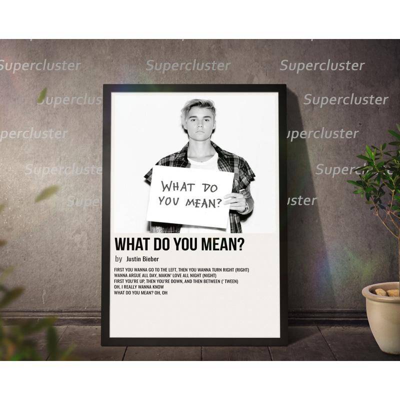 Tranh Vải Bạt Treo Tường In Hình Nhóm Nhạc Justin Bieber