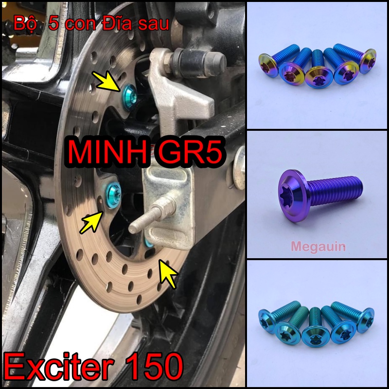 Ốc Gr5 full dàn áo Exciter 150