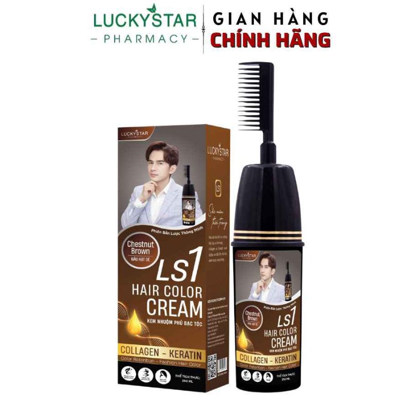 KEM NHUỘM PHỦ BẠC NÂU HẠT DẺ 250ML 500ML - LUCKY STAR