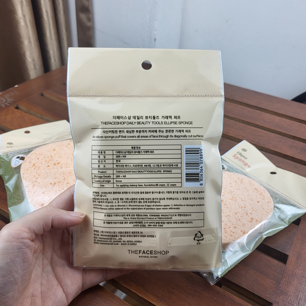 Bông mút rửa mặt  bọt biển The Face Shop Hàn Quốc  dụng cụ rửa mặt siêu mềm