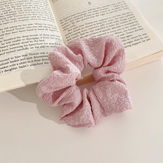 (0781) Cột Tóc Buộc Tóc Scrunchies Thun Nhăn Pastel