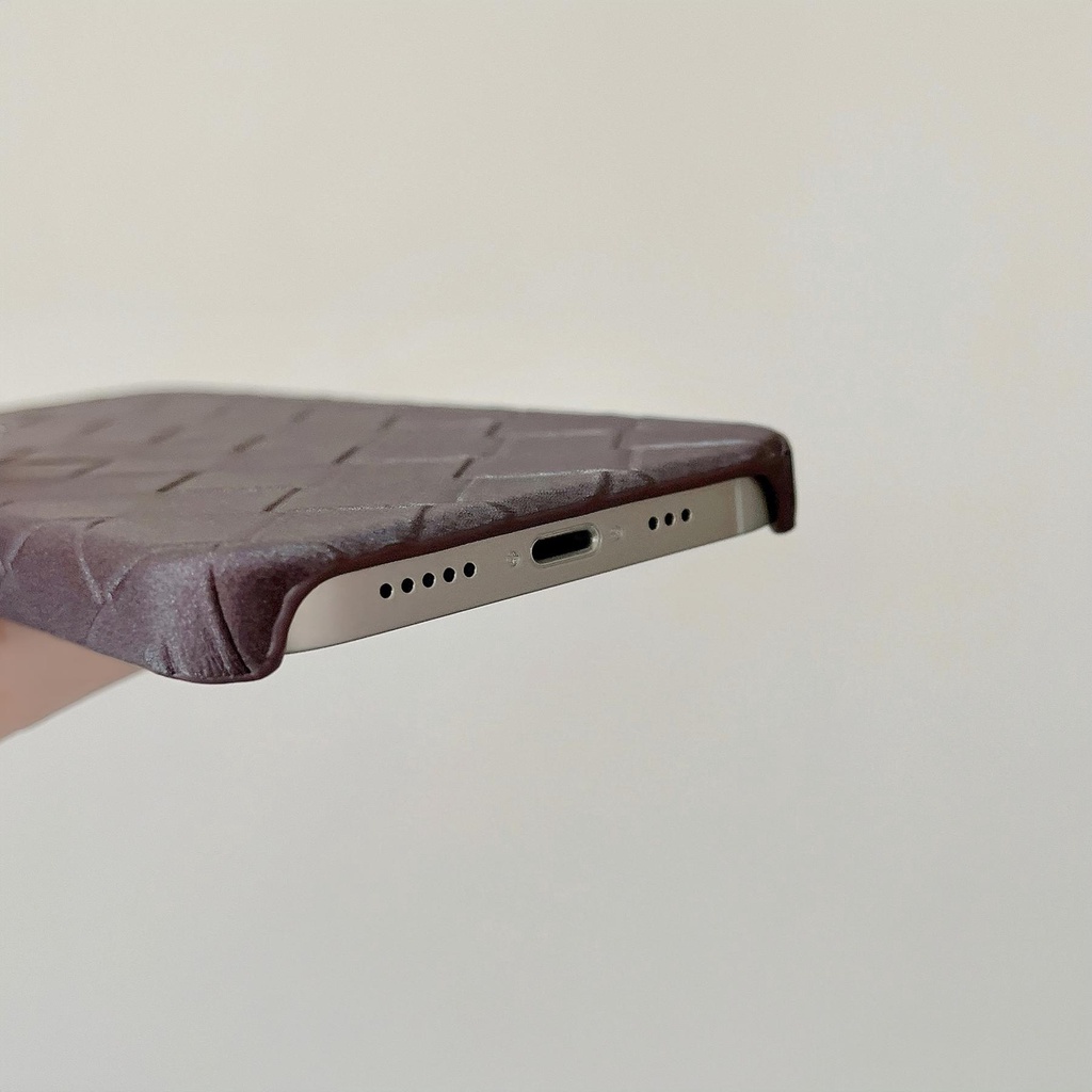 Ốp Điện Thoại Tpu Silicon Mềm Vân Đan Chéo Màu Trơn Chống Sốc Cho iPhone 14 13 12 11 Pro Max Plus