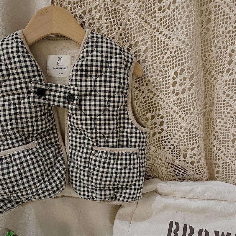 Áo Vest Kẻ Sọc Caro Đen Tinh Tế Thời Trang Thu Đông 2021 Cho Nam Và Nữ