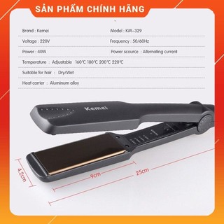 Máy Là Tóc- Máy Duỗi Tóc Mini KEMEI - Máy Uốn Tóc - Máy Ép Tóc Uốn Cụp Đa Năng