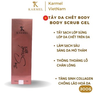 Tẩy da chết Body giúp Tẩy sạch tế báo chết, Dưỡng Da Trắng Sáng đều mầu da cho da dầu mụn da khô 300g Karmel(Kamel)