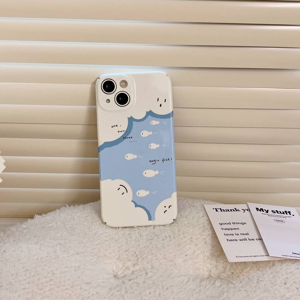 Ốp Điện Thoại Cứng Họa Tiết Cá Ma Thuật Cho IPhone 11 11ProMax 12 12Pro 12ProMax 13 13Pro 13ProMax 14 14Pro 14plus 14ProMax