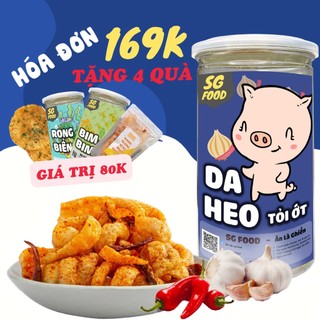 Đồ ăn vặt da deo tỏi ớt tóp mỡ mắm tỏi ớt chiên giòn 160g SGFOOD