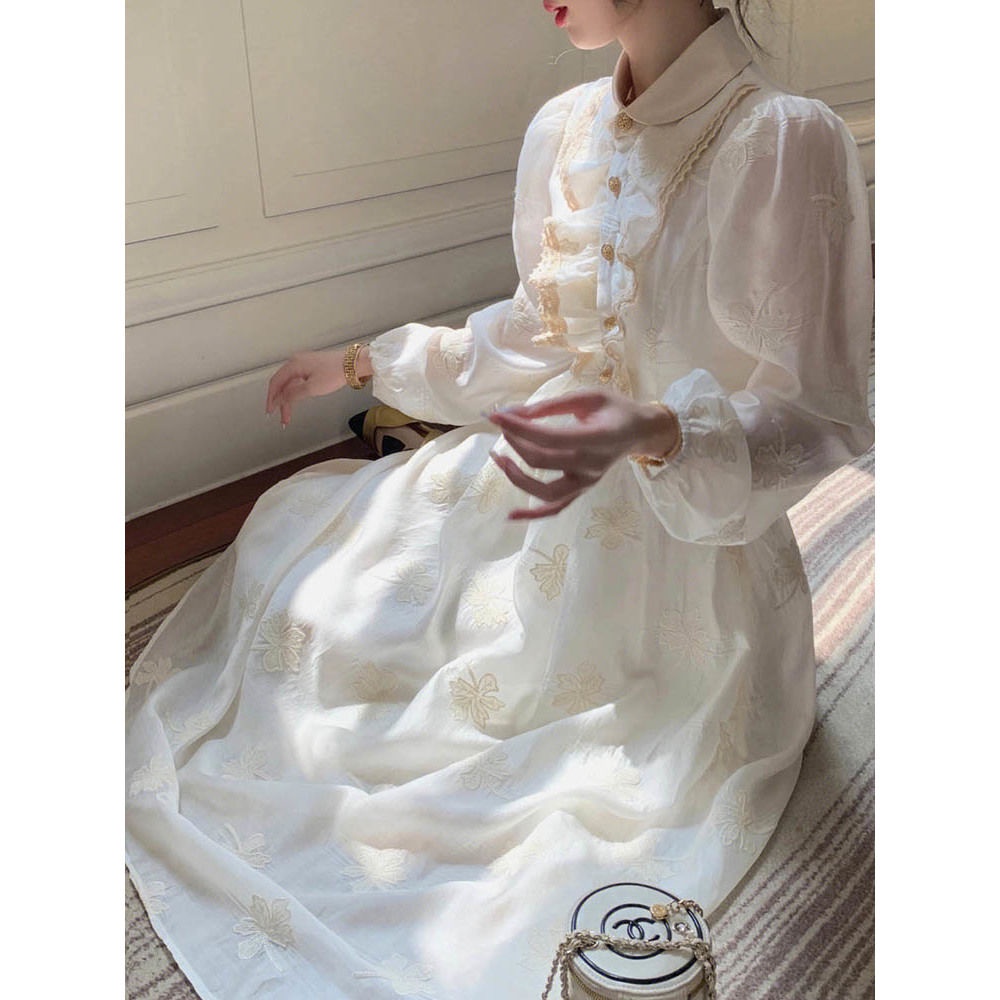 Đầm Công Chúa Tay Dài Phong Cách Pháp Thanh Lịch Thời Trang Mùa Thu 2022 Mới