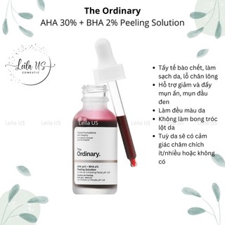 [Bill US] Tẩy tế bào chết AHA 30% + BHA 2% Peeling Solution 30ml - serum peel da The Ordinary