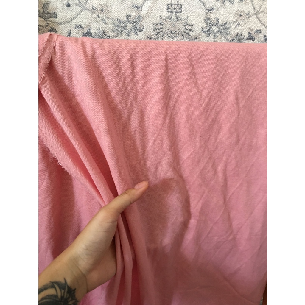 vải thun cá sấu 2 chiều hồng dâu mỏng khúc 1m7