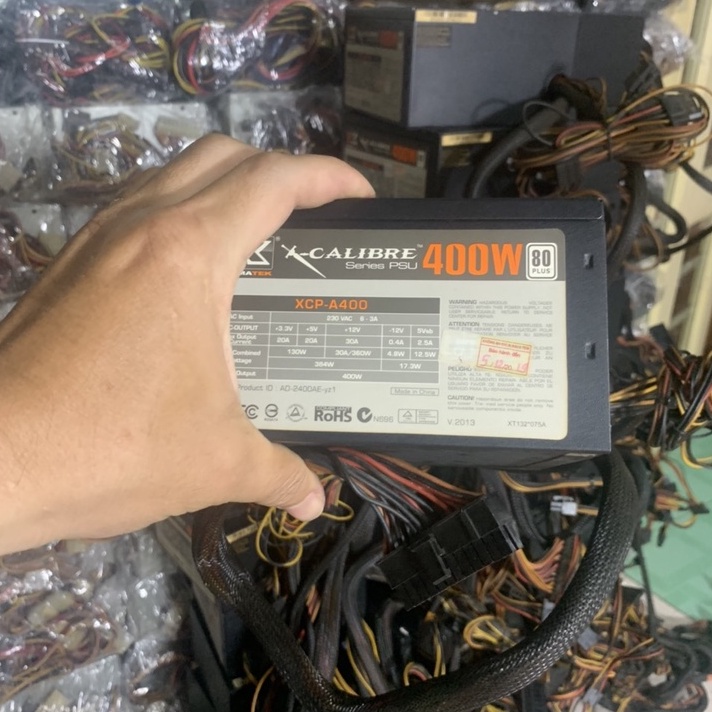 UPS N Guồn XIGMATEK 400W Fan 12 Màu Đen Dây 6P Vga  - Vi Tính Bắc Hải