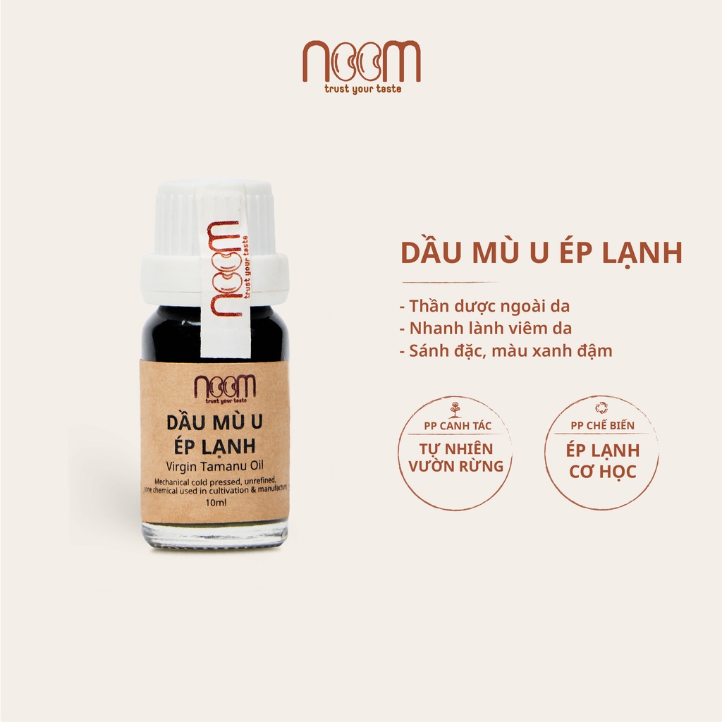 Dầu Mù U Ép Lạnh Thiên Nhiên Nguyên Chất Noom 10ml - NoomFood