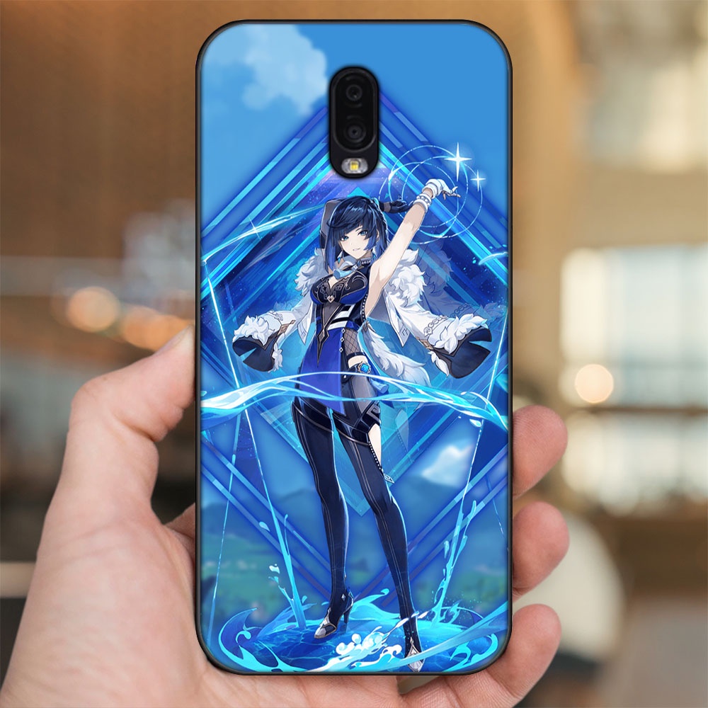 Ốp lưng Samsung J7 Plus viền đen in hình Yelan Genshin Impact