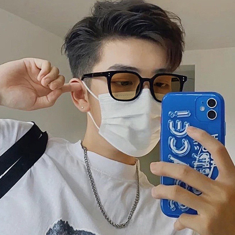 Kính râm mát nữ nam chống UV400 kính mắt hai chấm hottrend phong cách Hàn Quốc cá tính thời trang giá rẻ đẹp HANASO 242