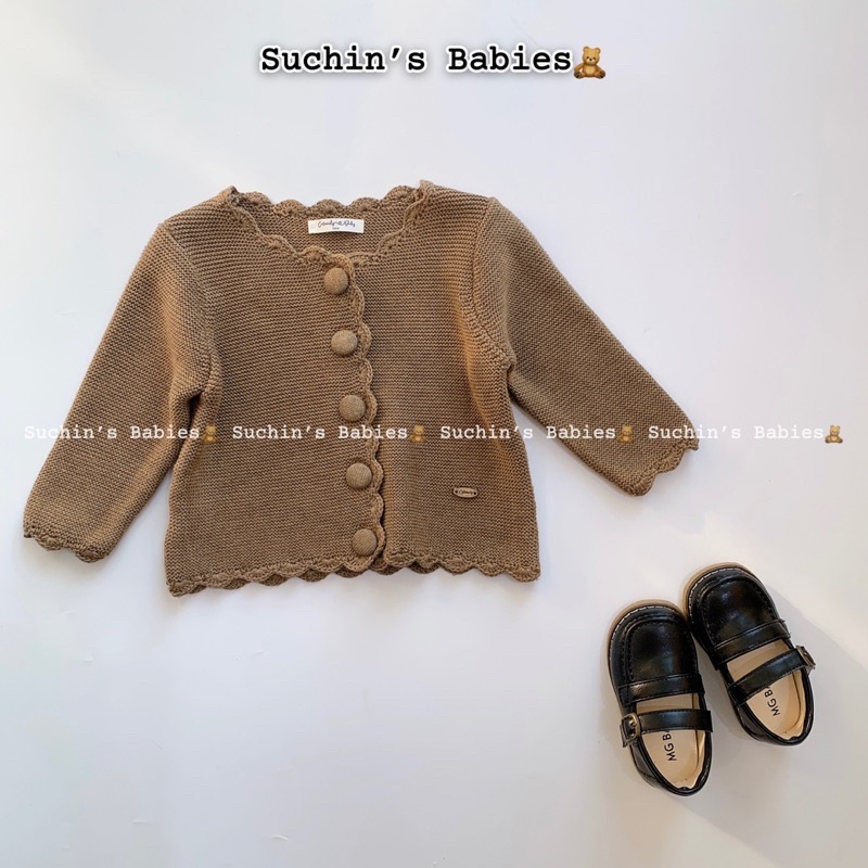 Set áo len, áo sơ mi, quần loe cho bé gái Suchin