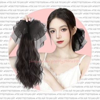 💕 tóc cột 💕tóc ngoạm nơ dáng xoăn sóng
