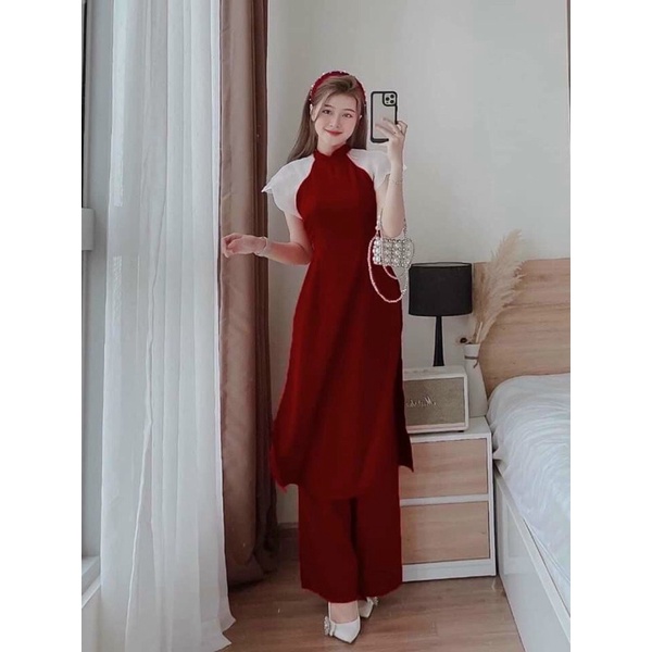 ÁO DÀI TAY PHỐI XINH XINH CHO NỮ BIGSIZE 50-90kg