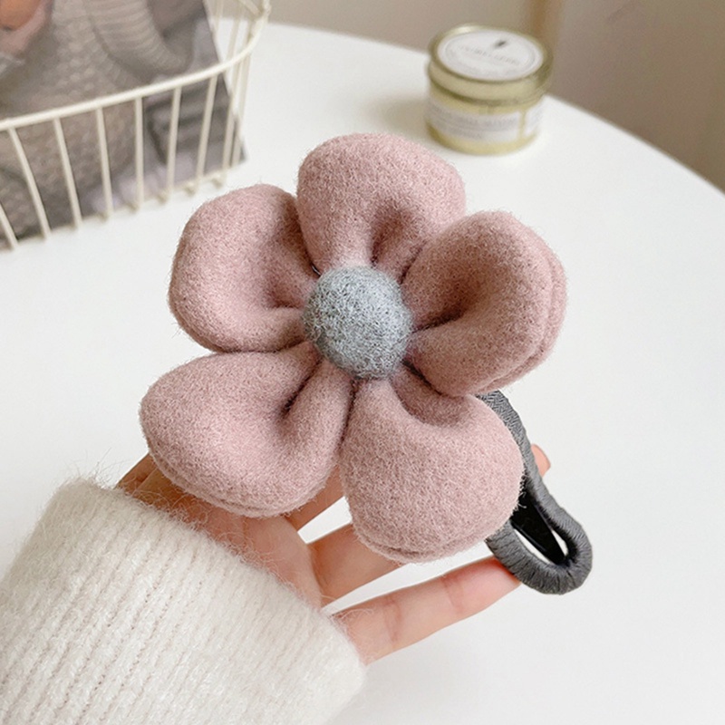 Ygt Kẹp Tóc Mỏ Vịt Lớn Hình Hoa Lông Nhung Nhiều Màu Sắc Thời Trang Cho Nữ