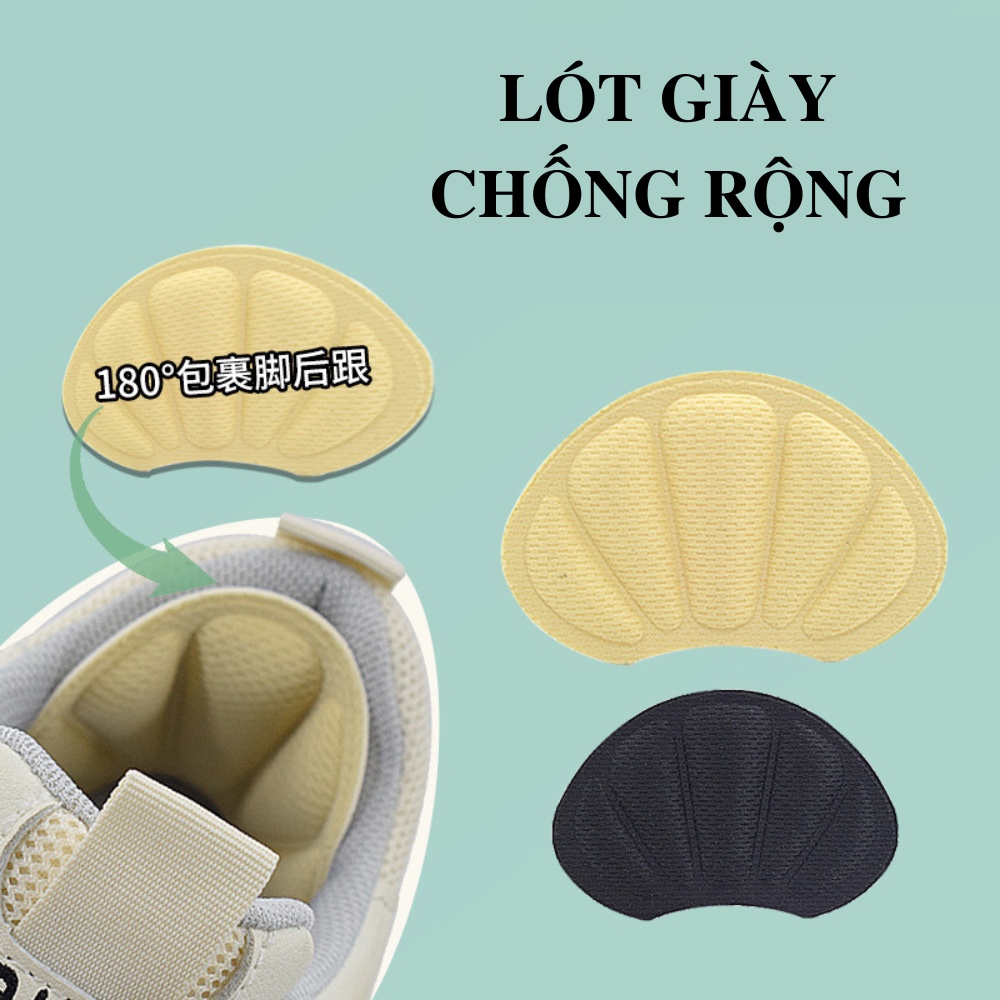 Miếng lót gót giày chống rộng, đệm gót giảm size giày nữ. Chống trầy xước chân