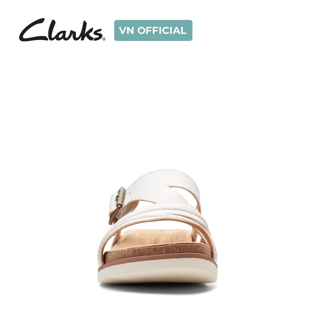 Dép Xỏ Ngón Da Nữ Clarks Brynn Madi màu trắng