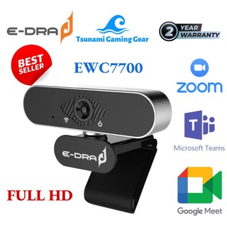 Webcam e-dra ewc7700 fullhd 1080p/ 30 fps/ góc nhìn 90 độ hàng chính hãng