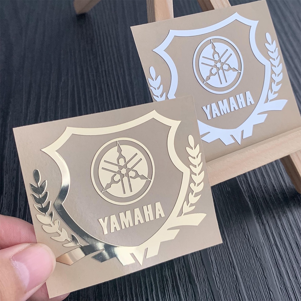 Miếng Dán LOGO YAMAHA Bằng Hợp Kim Niken Màu Vàng / Bạc Chống Rỉ Sét