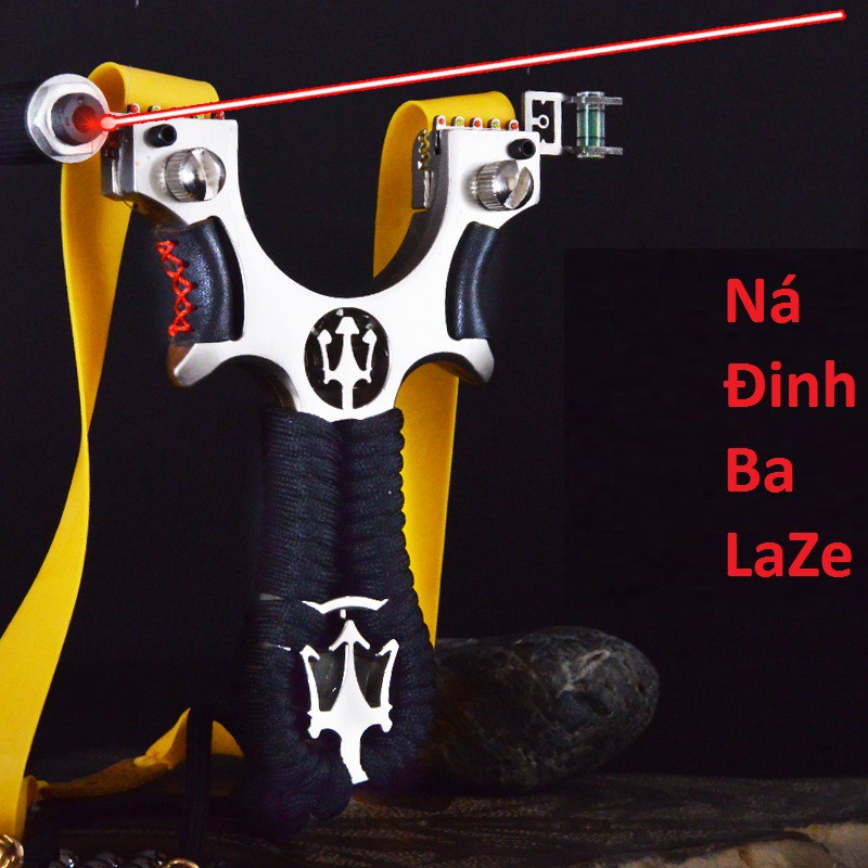 Ná cao su cao cấp siêu bền đinh ba có đèn lazer ngắm siêu chuẩn tặng kèm dây thun thước ngắm laze