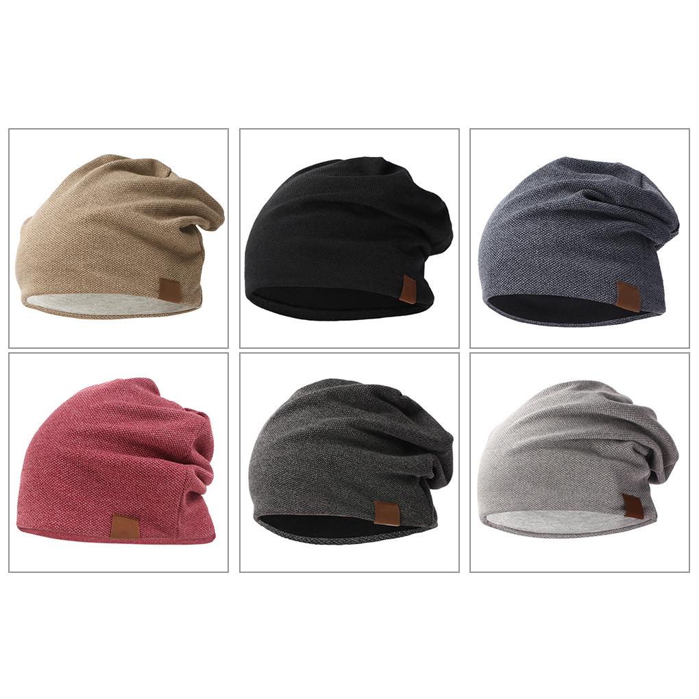 Mũ Beanie Dệt Kim Màu Trơn Mềm Mại Co Giãn Thoáng Khí Cho Nam Và Nữ