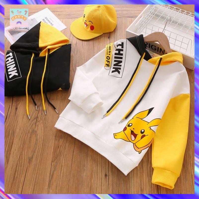 ✸Phong Cách Mới 2023 Pokemon / Pikachu Áo Hoodie Cho Bé