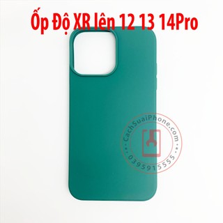 Ốp màu điện thoại xr đã độ vỏ lên 12 pro 13 pro 14 pro táo