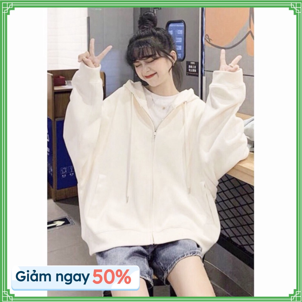 Áo Khoác Nỉ Nam Nữ Form Rộng Xanh Rêu NEVERTHAT,Áo khoác hoodie siêu đẹp vải dày dặn