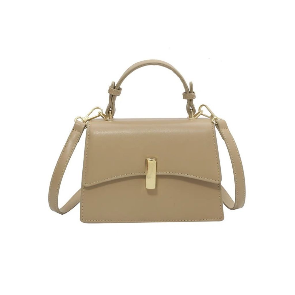 Túi xách nữ đeo chéo túi xách công sở da mịn khóa cài size 20 - TN09