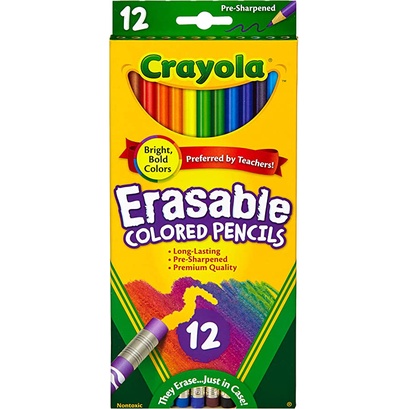 Bộ 12 bút chì màu kèm tẩy Crayola