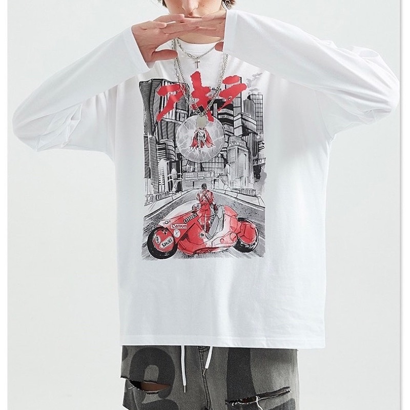 Áo dài tay hình Akira dáng rộng