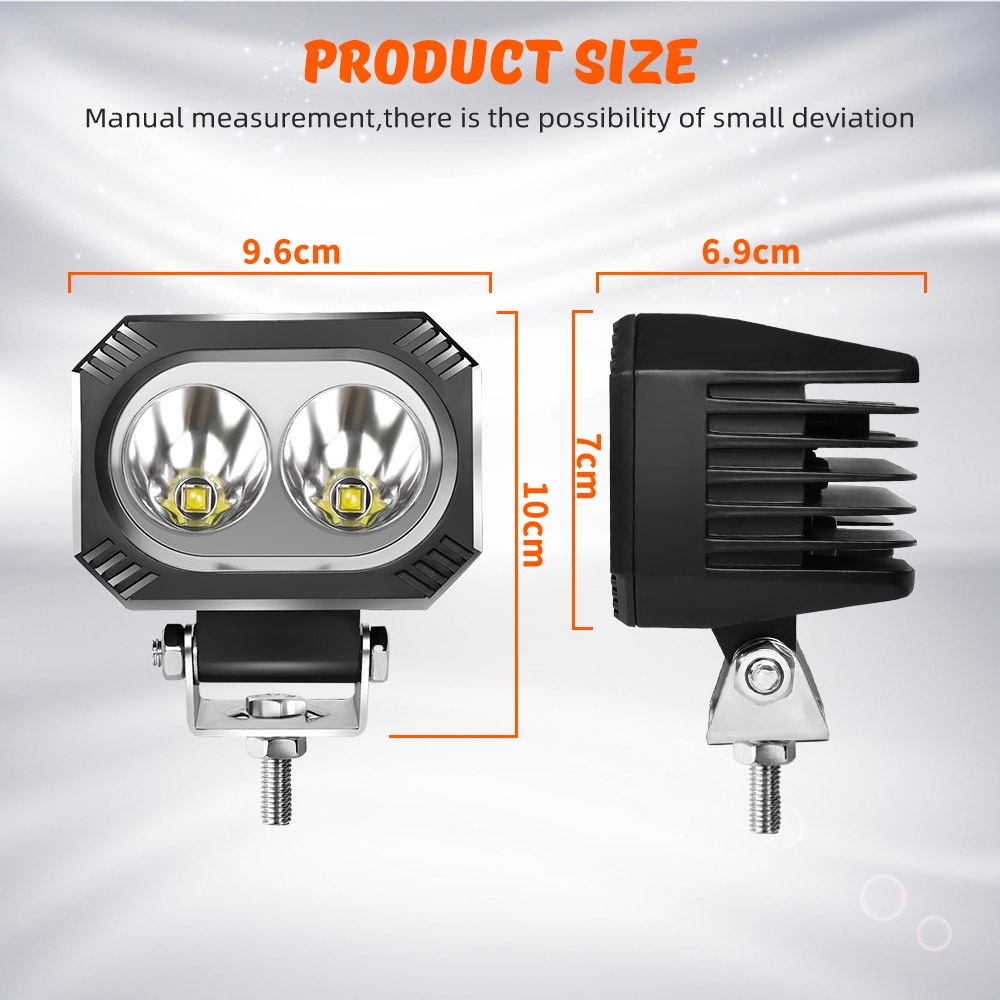 Đèn Pha Led Mini Siêu Sáng 6500k Ánh Sáng Trắng Bằng Thép Cho Xe Hơi / Xe Máy