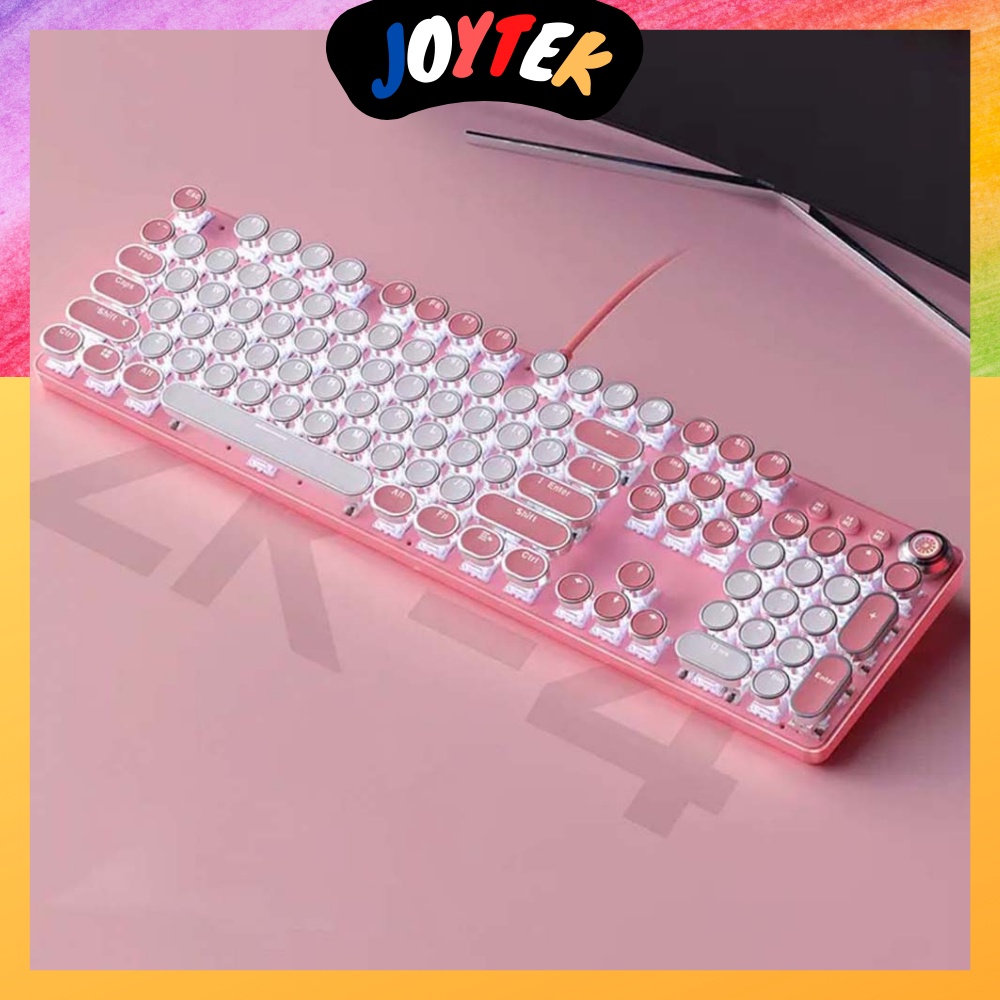 Bàn phím cơ ZK4 104 phím cho máy tính, laptop, PC, macbook trang bị nút vặn chỉnh độ sáng và âm thanh