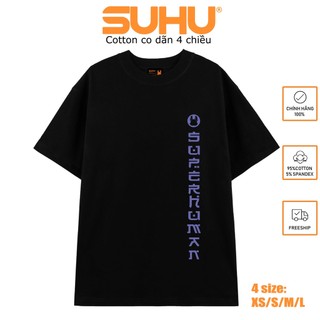 Áo thun local brand unisex suhu premium basic tee "superhuman very peri tee" / at1