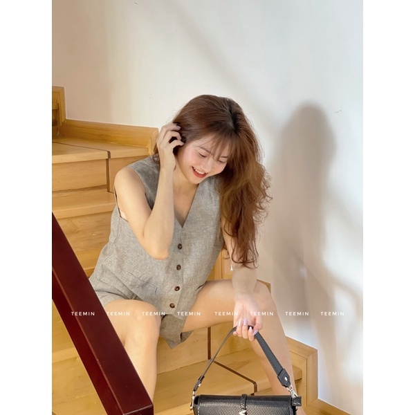 Áo ghi lê Linen 4 cúc (ảnh chính chủ shop chụp)