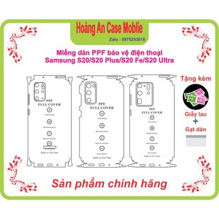 Miếng dán ppf bảo vệ điện thoại samsung s20/s20 plus/s20fe/s20 ultra