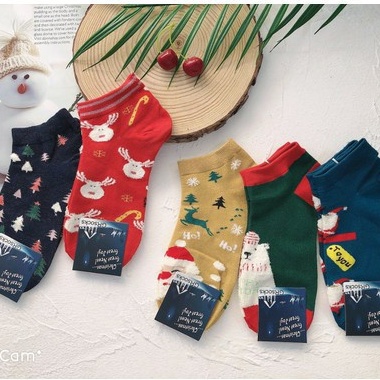 Tất Vớ Nữ Cổ Thấp Họa Tiết Noel Xinh Xắn Dễ Thương Nhiều MÀu Cute Cực Rẻ Lấy Ngẫu Nhiên
