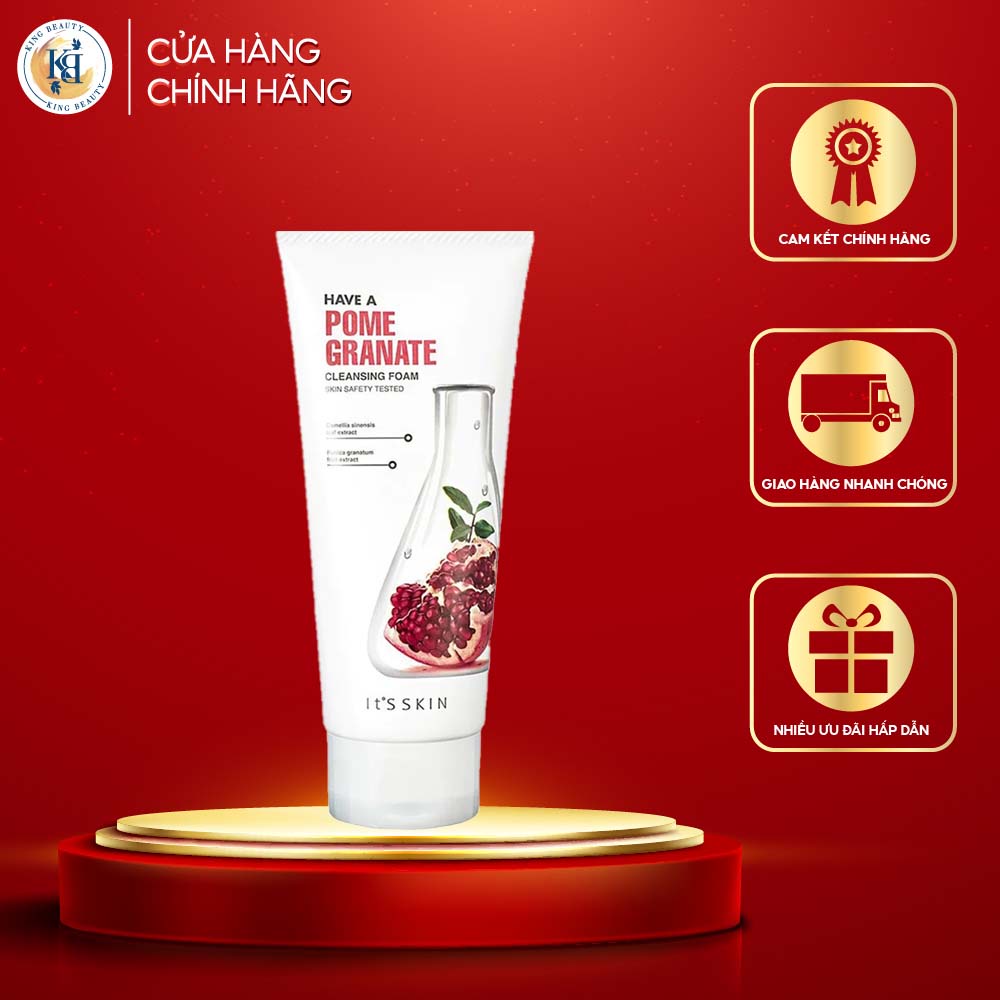 Sữa rửa mặt cấp ẩm se khít lỗ chân lông It's Skin Have a Pomegranate Cleansing Foam 150ml - Lựu