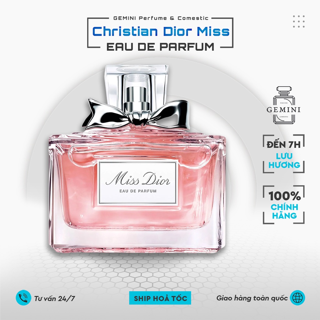 Nước hoa nữ Christian Miss D.i.o.r EDT - niềm say mê bất tận với vẻ đẹp vượt thời gian với sự chau chuốt - GEMINI NH002