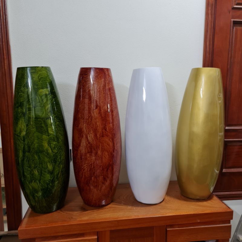 Bình Hoa *HÀNG LÚC NÀO CŨNG CÓ SẴN, VUI LÒNG LIÊN HỆ VỚI SHOP ĐỂ MUA HÀNG*Composite ⚡️Bao Bể Vỡ⚡️Dáng Bom Số 9 Cao 72cm