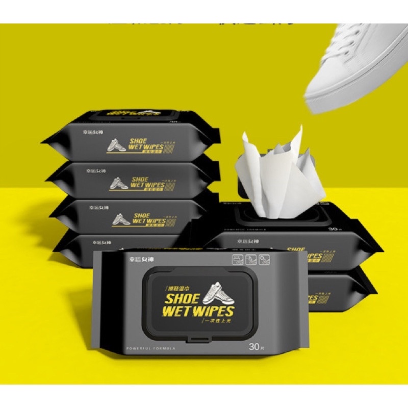 Khăn Ướt Lau Giày Sneaker Siêu Sạch SHOE WET WIPES diệt khuẩn, nhanh chóng, tiện lợi.