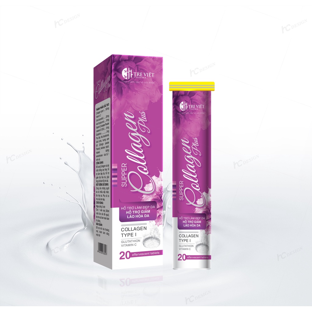 Viên Sủi The Collagen Nano X2 Plus Giúp Làm Đẹp Da, Giúp Da Trắng Sáng Đều Màu,Giúp Sạch Nám, Tàn Nhang,Chống Lão Hóa- H