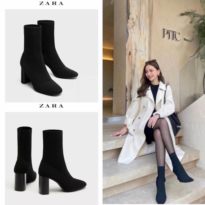 Bốt chun nữ dáng lửng ZR xuất full box MS-3633