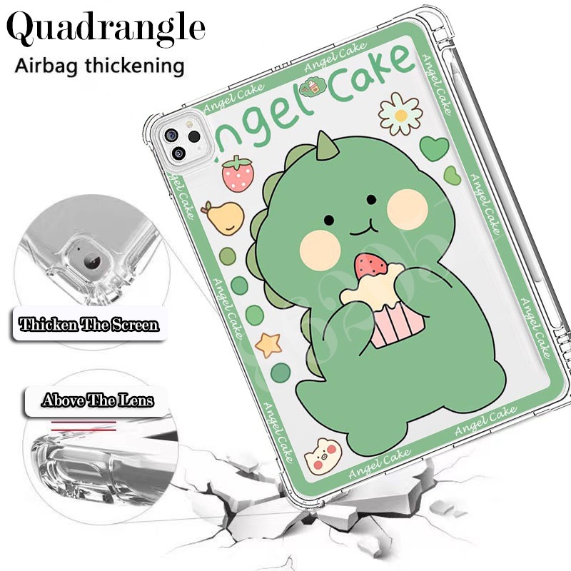 Ốp Máy Tính Bảng TPU Có Khe Đựng Bút Cho iPad gen 9 / gen7 / gen8 / 10.2 Air / 5 Air4 / Air 1 / 2 9.7 / MiNi 1 / 2 / 3 / 4 / 5 / 6 Pro11 / 12.9